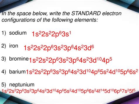 unabbreviated electron configuration of barium
